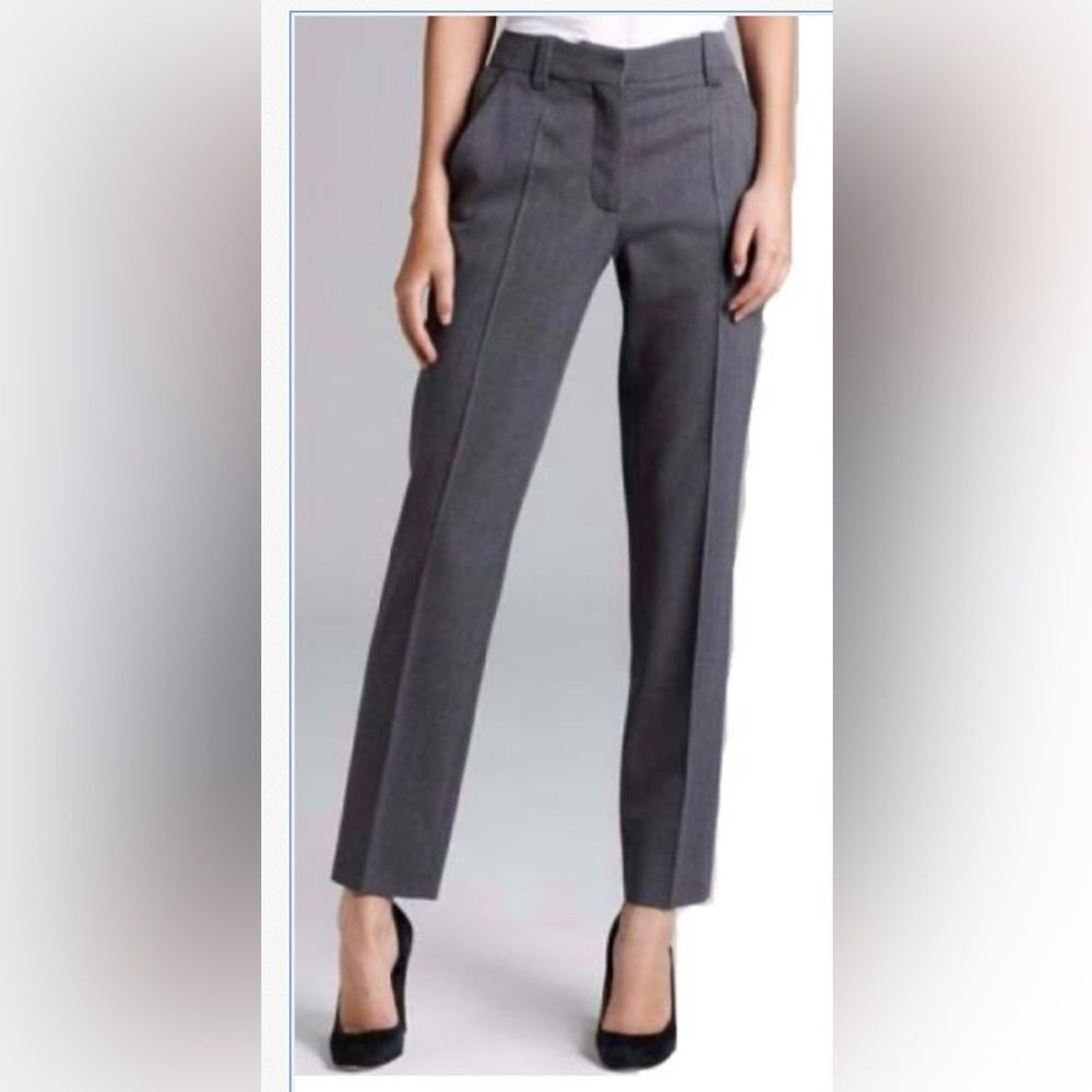 Sonia Rykiel Women's Gray Wool Heather Ankle Tailored Trousers Pants 8